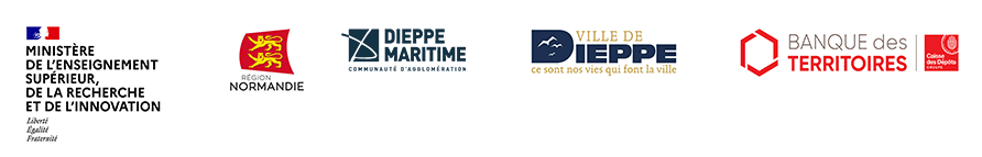 Ministère de l'enseignement supérieur, de la recherche et de l'innovation, Région Normandie, Dieppe Maritime, Ville de Dieppe, Banque des territoires