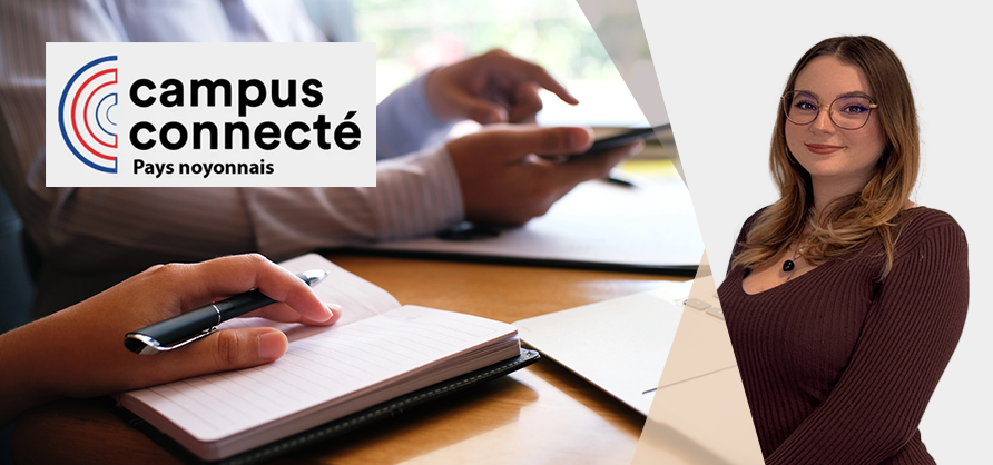 Portrait de Mélina, inscrite sur le campus connecté du Pays noyonnais